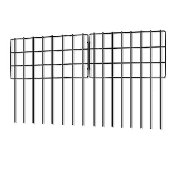 17 in. Metal Animal Barrier Garden Fence 10 Pack No Dig Rustproof Ground Defense for Dog Rabbit Yard Patio Landscaping