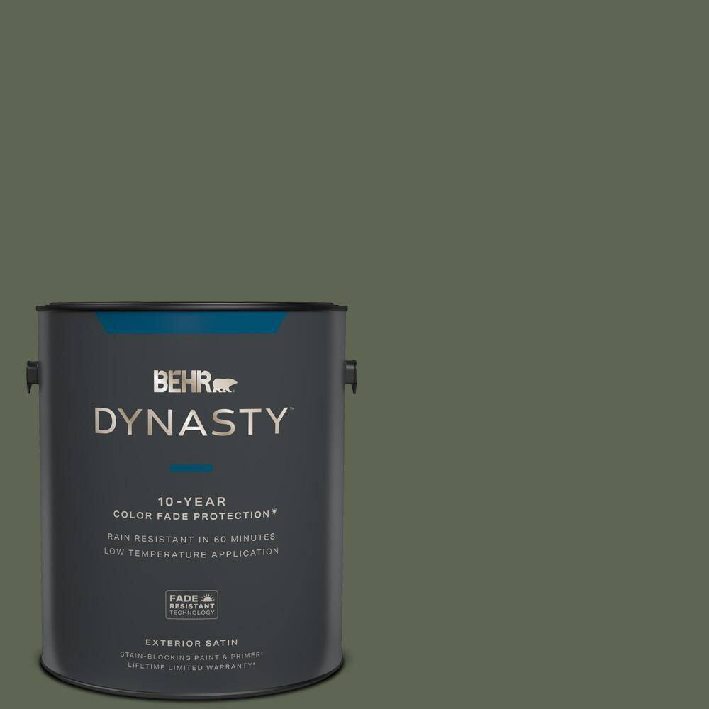 BEHR DYNASTY 1 gal. #N390-7 Cypress Vine Satin Enamel Exterior Stain ...