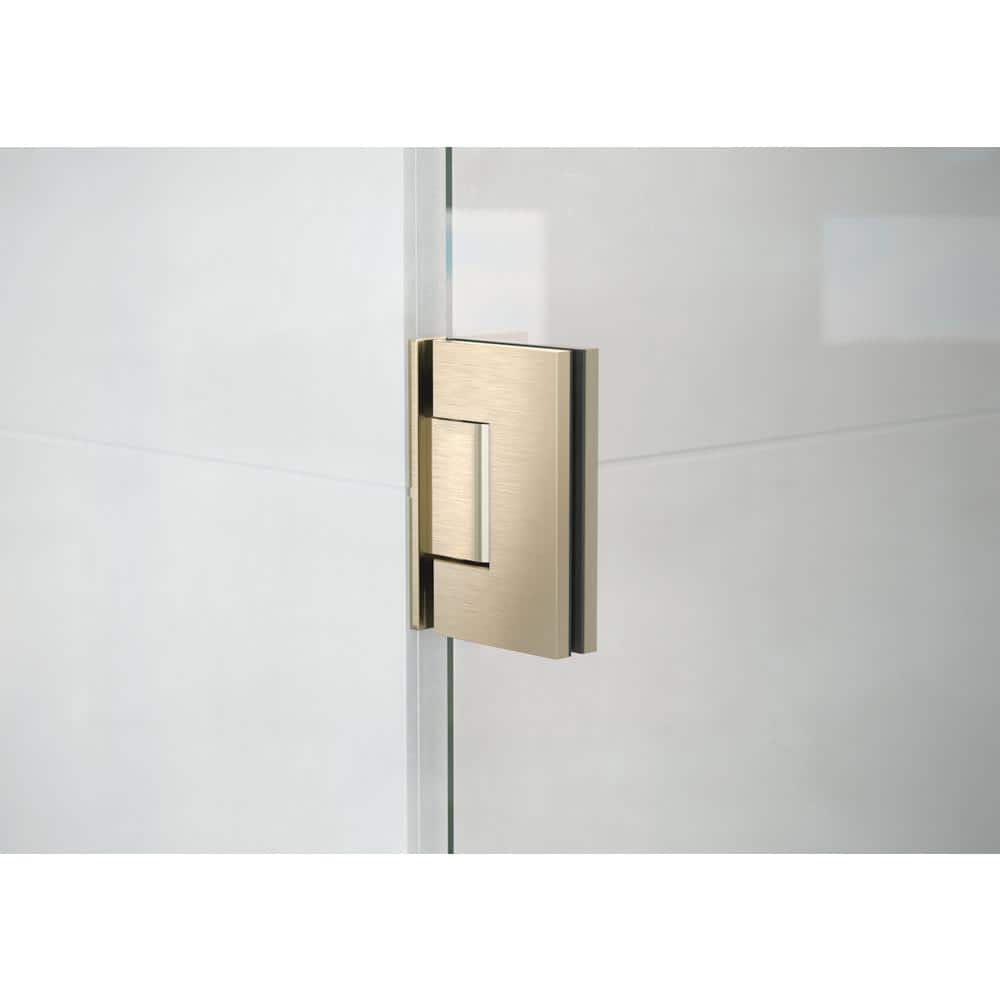 Illume 34" x 78" Frameless Shower Door with Brushed Bronze Hardware