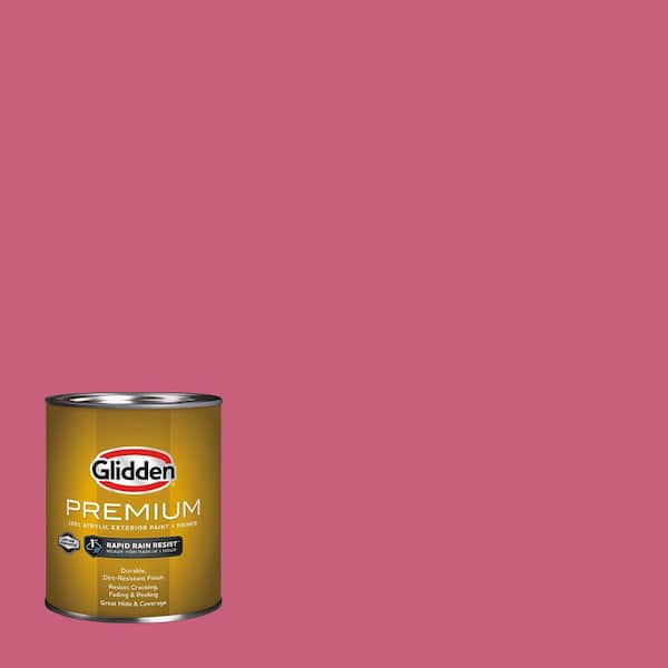 Glidden Premium 1 qt. Cherry Pink PPG1183-6 Flat Exterior Latex