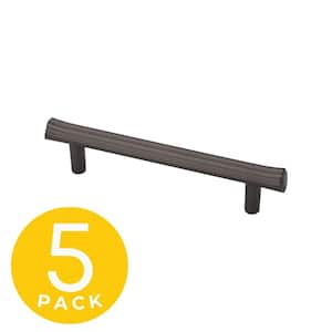 Eclipse Series 3-3/4 in. (96 mm) Center-to-Center Modern Matte Grey Cabinet Handle/Pull (5-Pack)