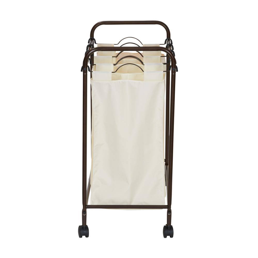 Antique Bronze Quad Laundry Sorter with Removable Bags