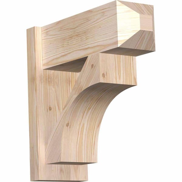 Ekena Millwork 8 in. x 20 in. x 20 in. Douglas Fir Westlake Craftsman Smooth Outlooker