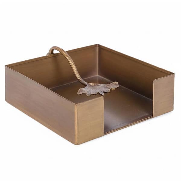 Farmhouse Countertop Bronze Napkin Holder with Swivel Arm, Metal Flat Paper Towel Caddy for Kitchen Table