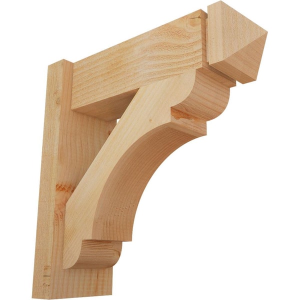 Ekena Millwork 6 in. x 18 in. x 18 in. Douglas Fir Olympic Arts and Crafts Rough Sawn Outlooker