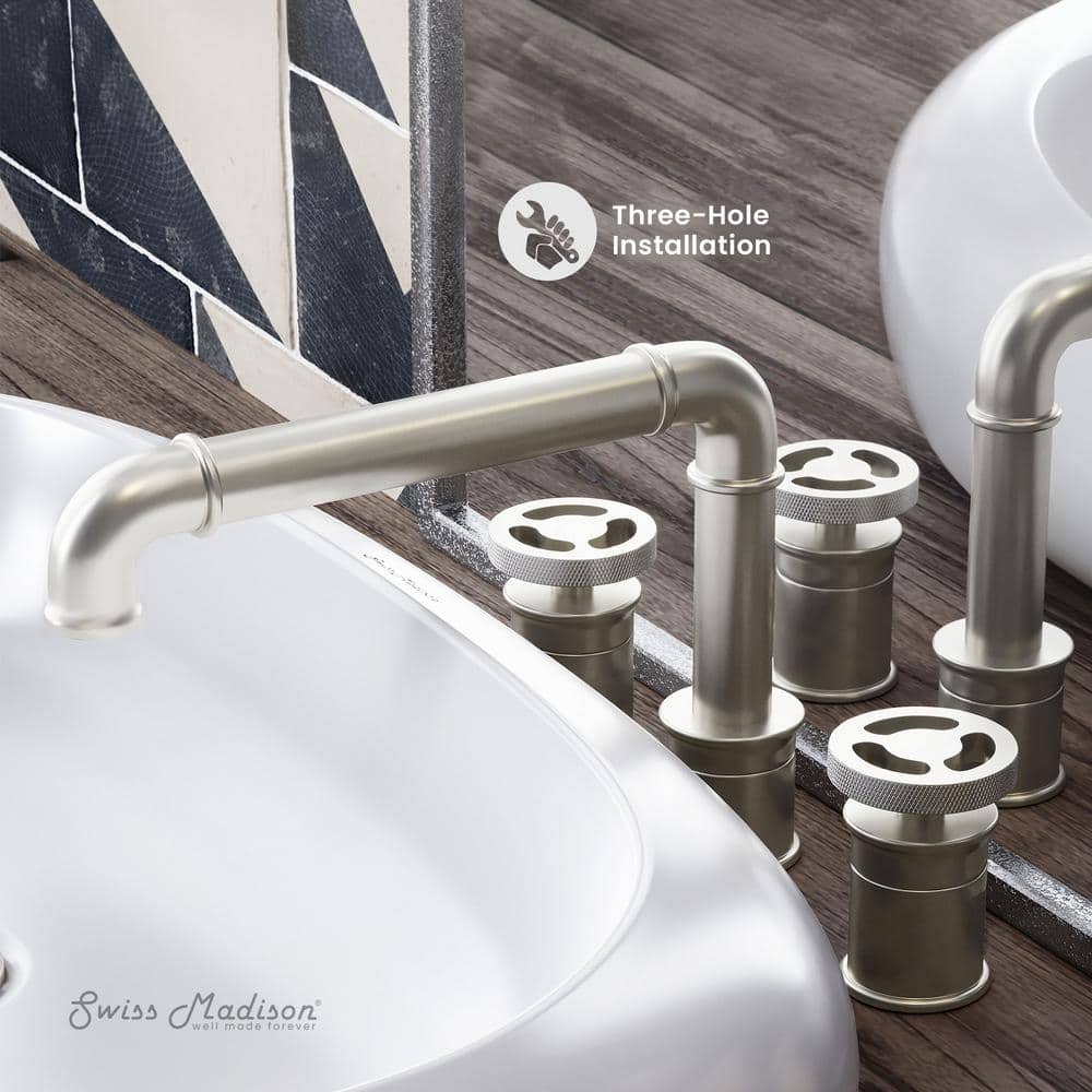 Avallon 8" Brushed Nickel Widespread Bathroom Faucet