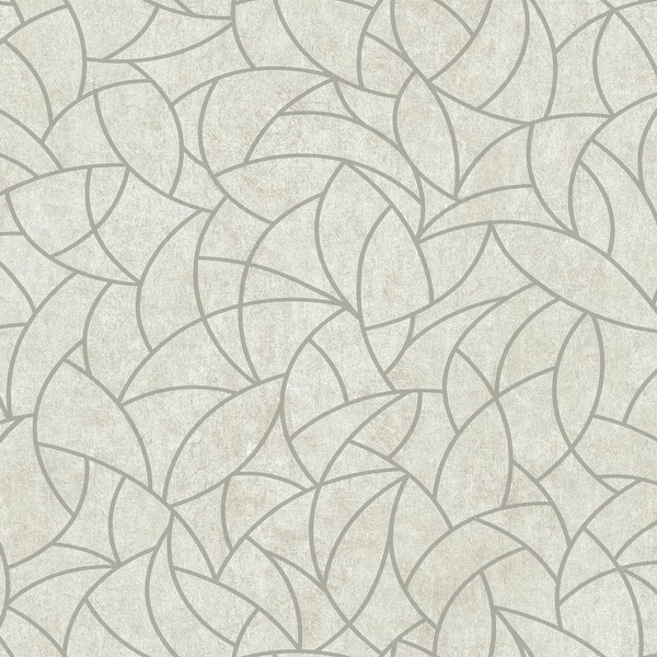 RoomMates Grey Taupe and Silver Modern Crescent Moon Vinyl Peel and Stick Matte Wallpaper