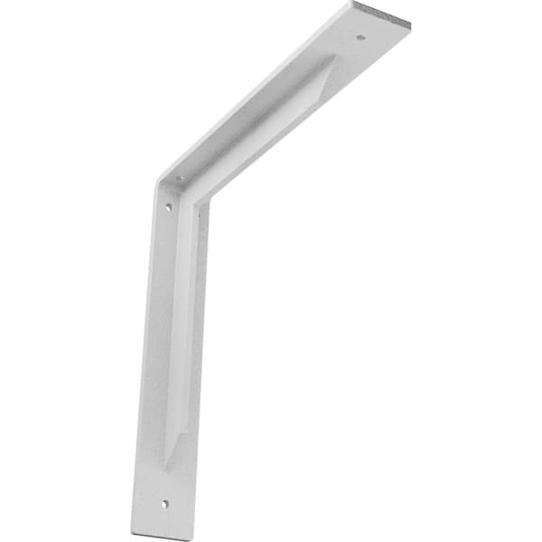Ekena Millwork 2 in. x 12 in. x 12 in. Steel Hammered White Stockport Bracket