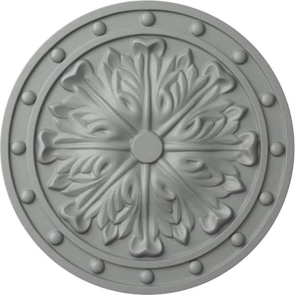 Ekena Millwork 20-1/2" x 1-1/2" Foster Acanthus Leaf Urethane Ceiling Medallion (Fits Canopies upto 2-1/4"), Primed White