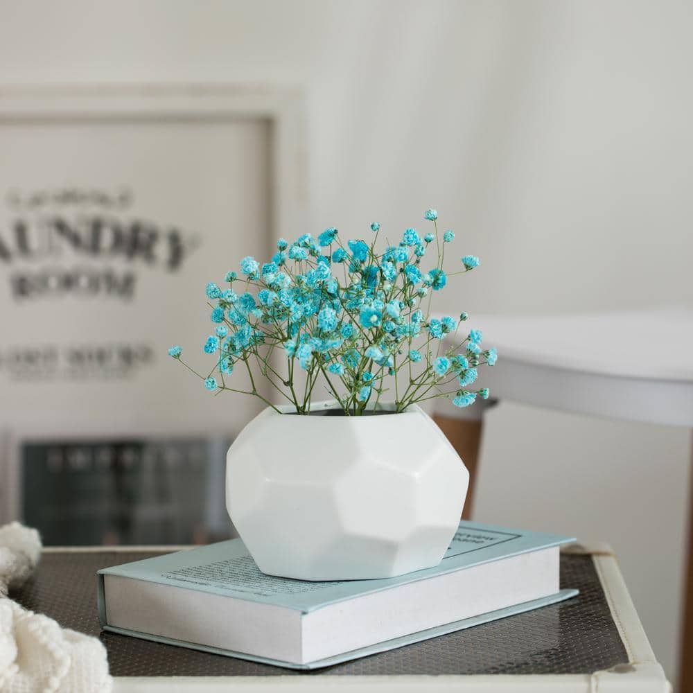Uniquewise Contemporary White Ceramic Unique Honeycomb Shaped