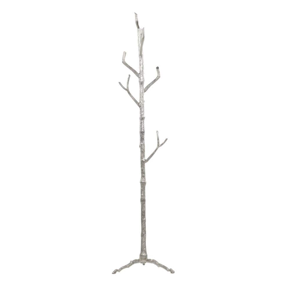 Oversized Silver Aluminum Tree Branch Coat Stand