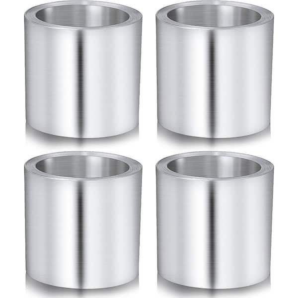 4 in. x 50 ft. Aluminum Roll Flashing for Roof and Garden, Roof Strip for Moss and Mildew Prevention, 4 Pcs