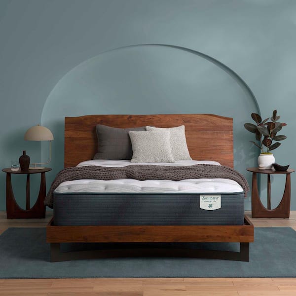 Beautyrest Harmony Lux Anchor Island Twin Plush 13.5 in. Low Profile Mattress Set