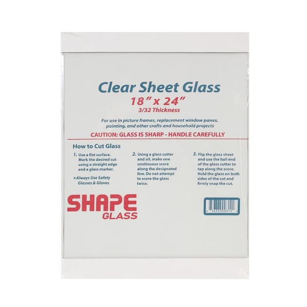Unbranded 18 in. x 24 in. x .092 in. Clear Glass