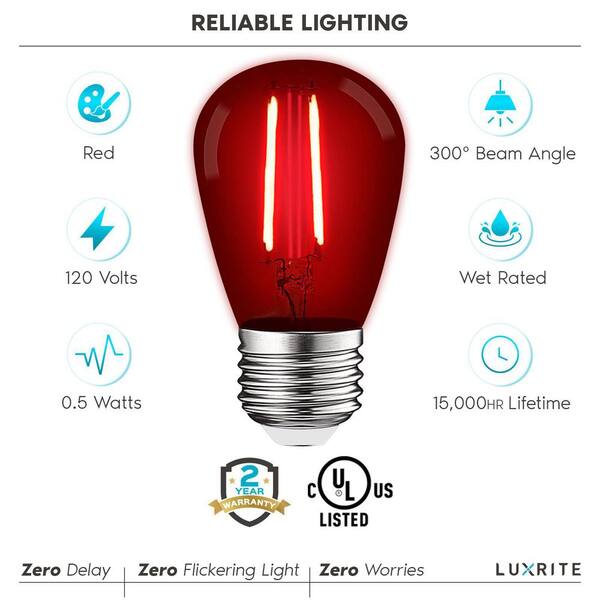 LEDPAX 48 FT LED Outdoor Waterproof String Lights, 15-Light, 16 S14 LED Edison Bulbs Included, UL Listed, Black LEDPAX 48 FT LED Outdoor Waterproof String Lights, 15-Light, 16 S14 LED Edison Bulbs Included, UL Listed, Black