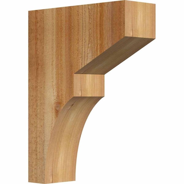 Ekena Millwork 4 in. x 12 in. x 16 in. Western Red Cedar Monterey Rough Sawn Corbel