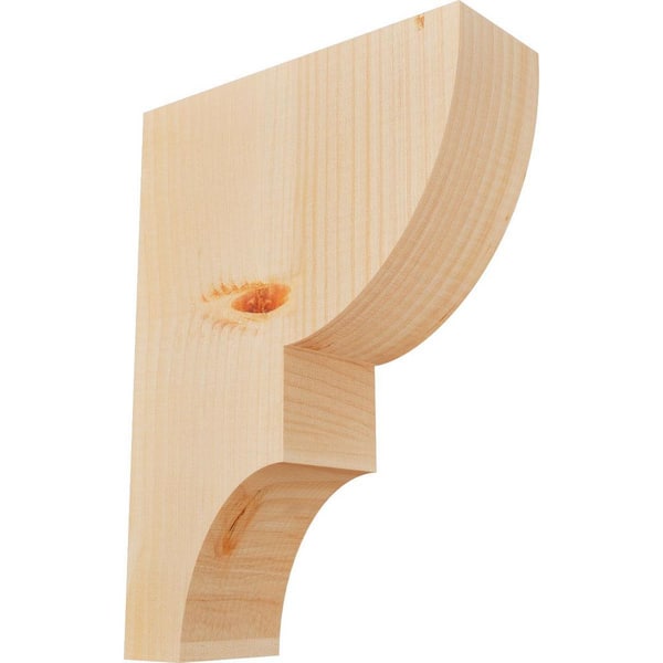Ekena Millwork 3-1/2 in. x 10 in. x 14 in. Douglas Fir Ridgewood Smooth Corbel