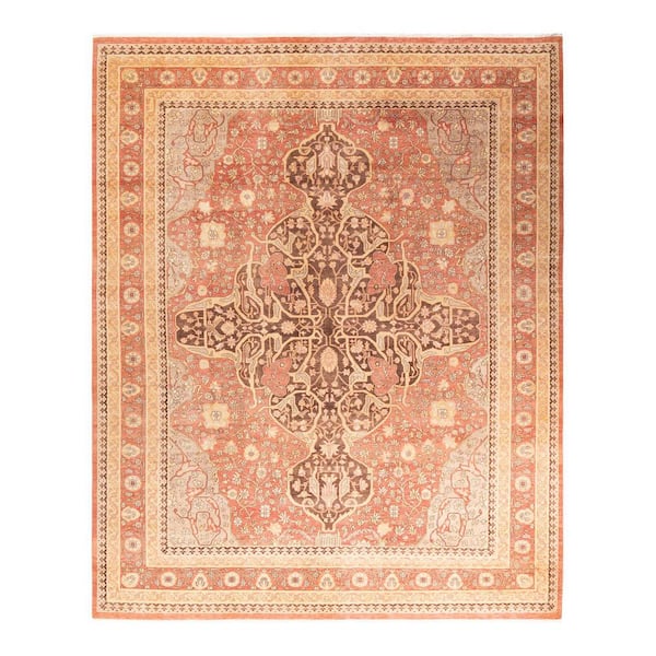 Solo Rugs Eclectic One-of-a-Kind Contemporary Pink 9 ft. 2 in. x 11 ft. 10 in. Floral Area Rug