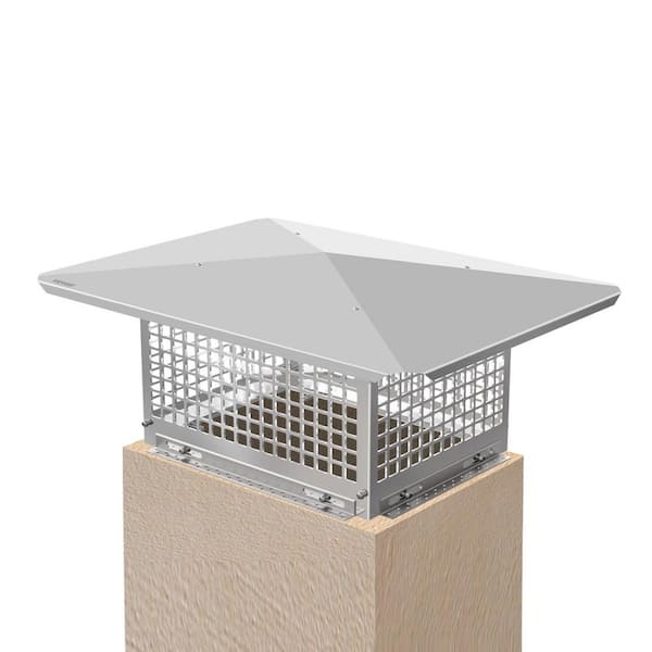 VEVOR Chimney Cap 17 in. x 29 in. Flue Caps 304 Stainless Steel Fireplace Chimney Cover Chimney Flue Cover