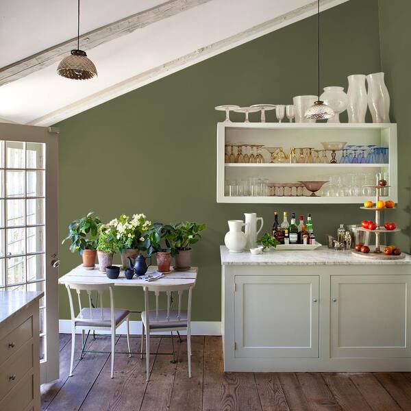 Glidden 8 oz. PPG1125-6 Toy Tank Green Satin Interior Paint