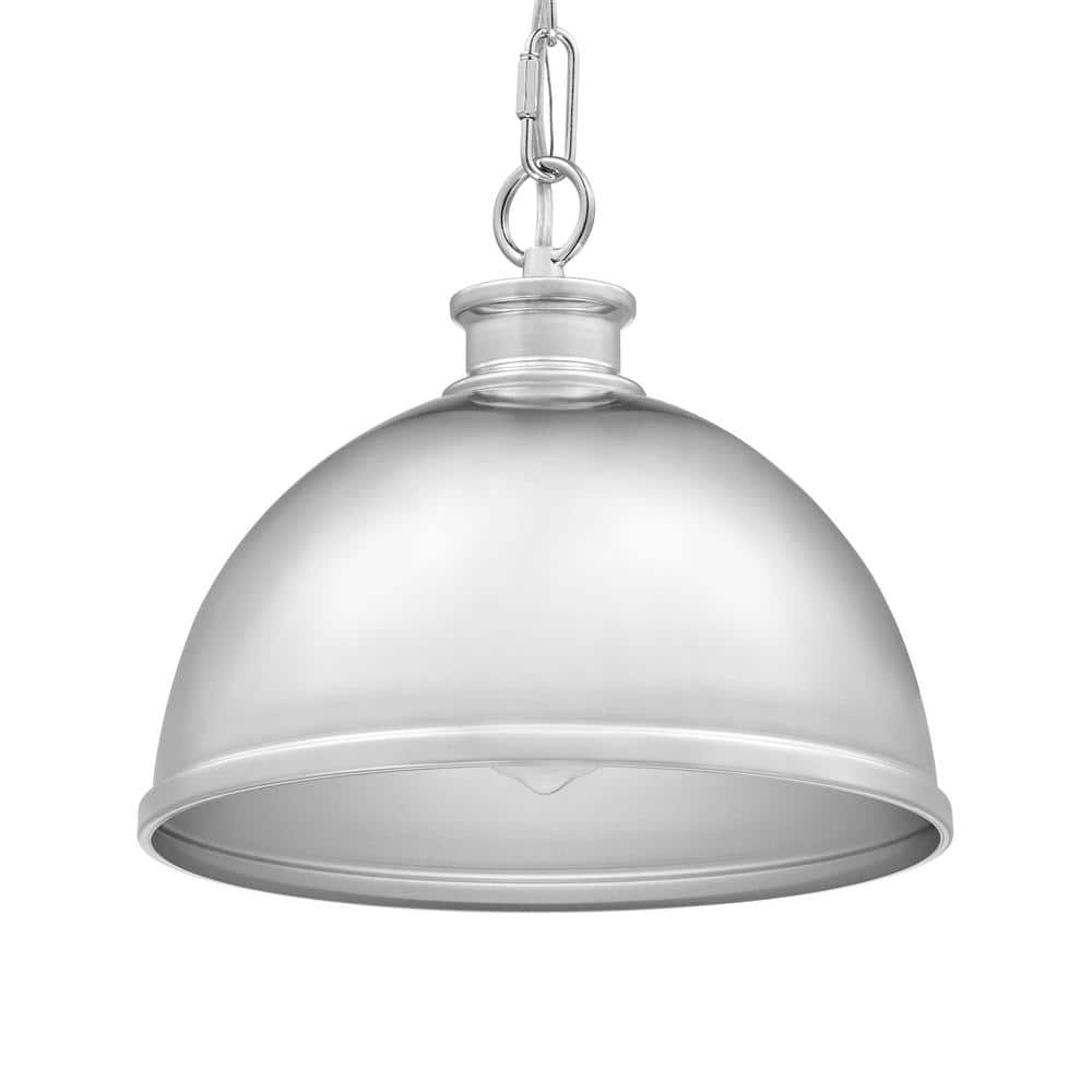 Hampton Bay Tallulah 1-Light Chrome Mini Pendant Hanging Light, Kitchen Pendant Lighting -  65209