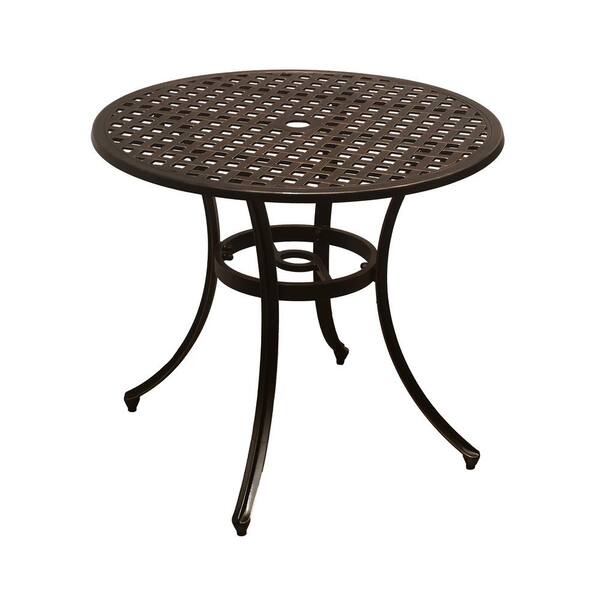 Kinger Home Lily 33 in. Antique Bronze Finish Cast Aluminum Outdoor ...