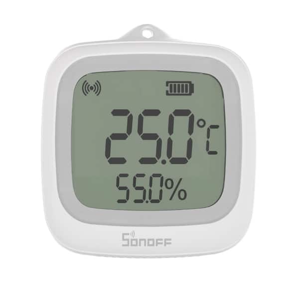 IP65 Zigbee LCD Smart Temperature Humidity Sensor,Waterproof for Greenhouse/Bathroom,App Monitoring with Charts
