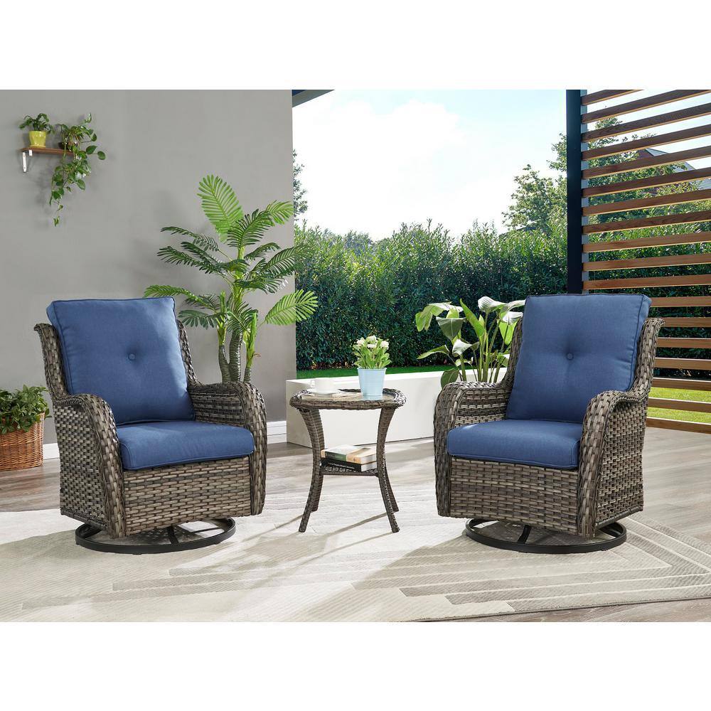 Better homes and gardens outdoor patio furniture store colebrook 3 piece blue chat set