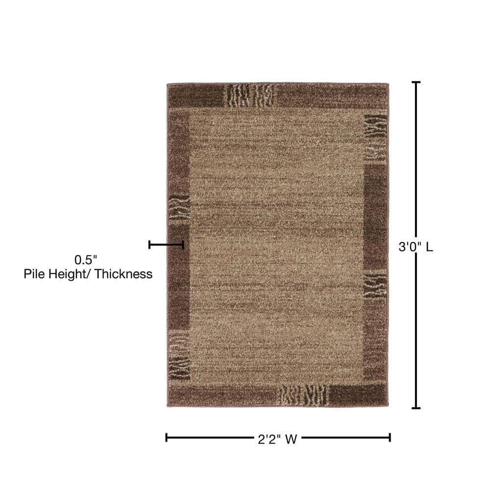 Del Mar Brown Tufted Rectangular Stain-Resistant Rug