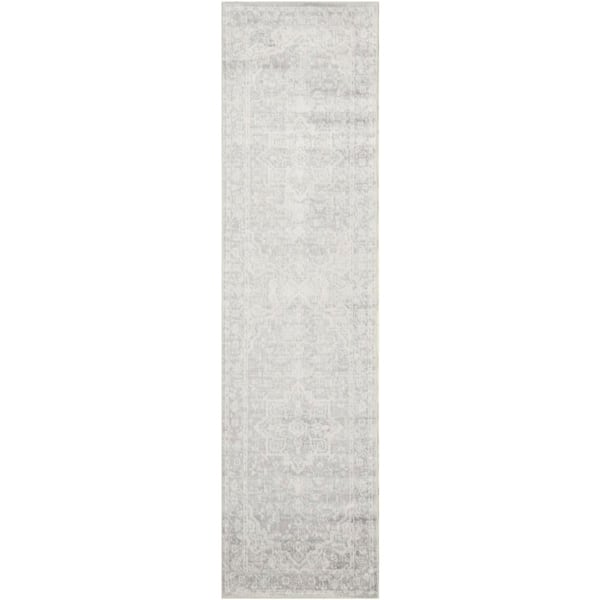Astra Machine Washable Grey 2 ft. x 6 ft. Distressed Traditional Runner Area Rug