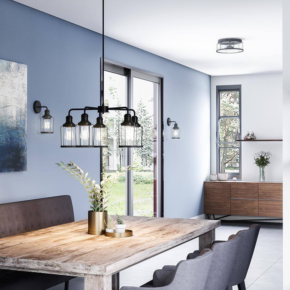 Landry Sphere-and-Stem 13" LED Ceiling Light in Brushed Nickel