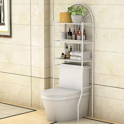 Metal Over The Toilet Storage Bathroom Storage The Home Depot