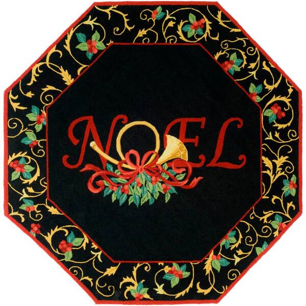 Chelsea 6 ft. x 6 ft. Black Novelty Round Rug