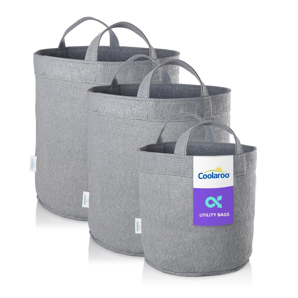 Assorted Gallon Size Reusable Fabric Collapsible Storage Bin with Handles Steel Grey (3-Pack) price history on PriceWatchPro
