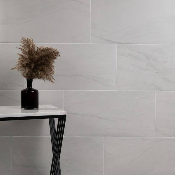 メル80572⭐ MSI Alexandra White 12 in. x 24 in. Matte Porcelain Marble