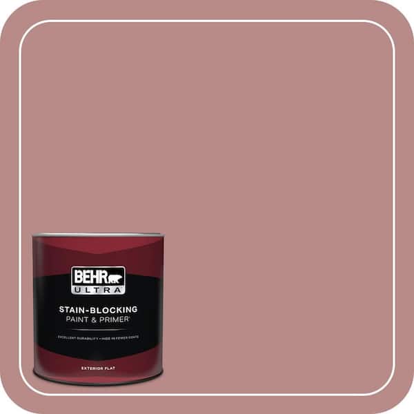 BEHR ULTRA 1 qt. #150F-4 Victorian Mauve Flat Exterior Paint & Primer
