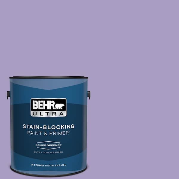 BEHR ULTRA 1 gal. #M560-4 Evening Slipper Extra Durable Satin Enamel Interior Paint & Primer