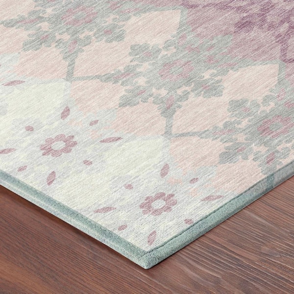 Chantille Machine Washable Indoor/Outdoor Abstract ACN2759 Pink 10 ft. x 14 ft. Area Rug