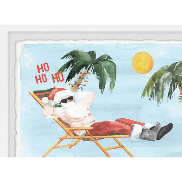 santa on the beach painting