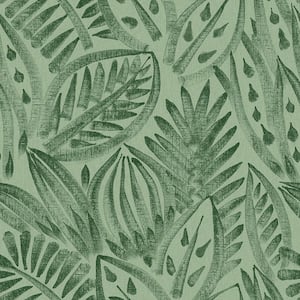 Canvas Palm Green Grove Peel and Stick Wallpaper Sample