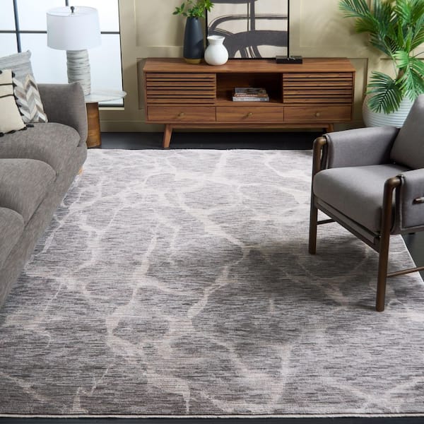 Garnet 10 ft. x 13 ft. Gray/Ivory Abstract Area Rug
