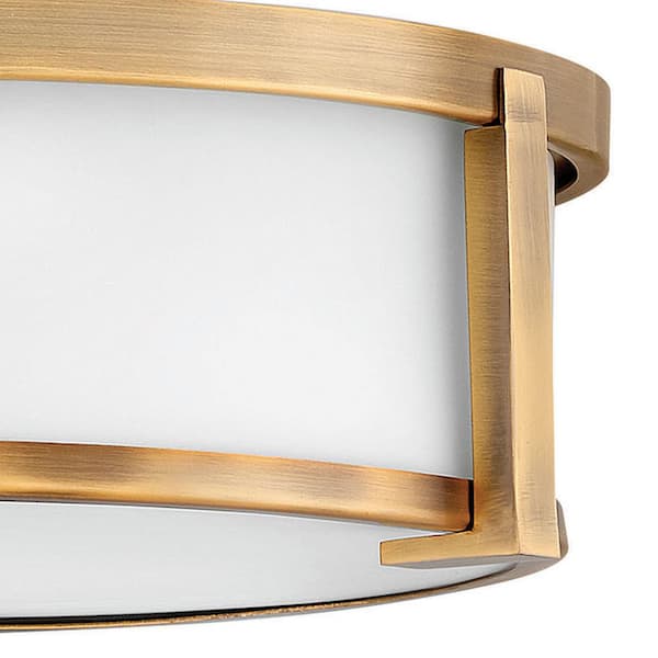 HINKLEY - Lowell 16.0 in. 3-Light Brushed Bronze Flush Mount