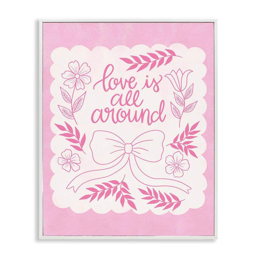 Pink Love All Around by Taylor Shannon Designs White Framed Nature Giclee Art Print 20 in. x 16 in. price history on PriceWatchPro
