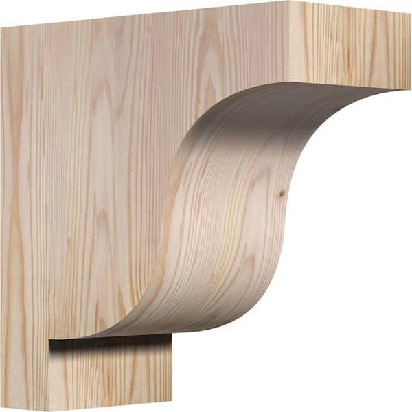 Ekena Millwork 5-1/2 in. x 12 in. x 12 in. Douglas Fir Newport Smooth Corbel