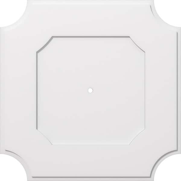 Ekena Millwork 1 in. P X 22-3/4 in. C X 38 in. OD X 1 in. ID Locke Architectural Grade PVC Contemporary Ceiling Medallion