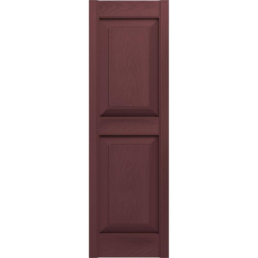 Builders Edge 15W in. Raised Panel Vinyl Shutters