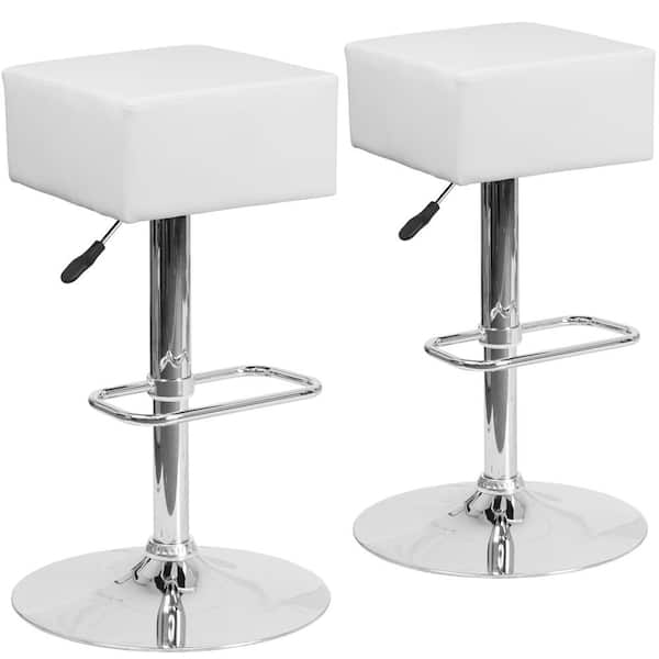 Carnegy Avenue 30.25 in. White Bar stool (Set of 2)