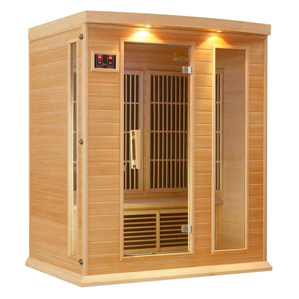 Better Life 3-Person Carbon Infrared Sauna with Chromotherapy Lighting and Radio