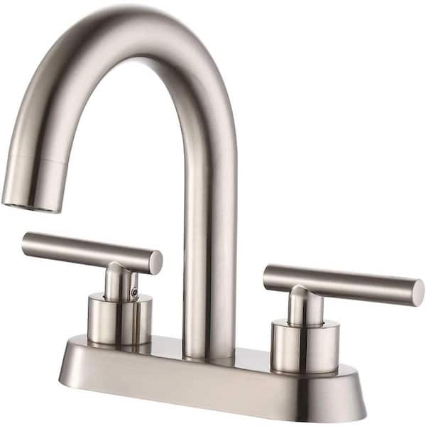 16 GAUGE SINKS Commercial Metering Single Handle Bathroom Sink Faucet in Brass 16GS-36081