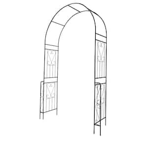 94 .5 in. White Metal Garden Arch Garden Arbor Trellis Climbing Plants Support Rose Arch Outdoor Arch for Garden Patio